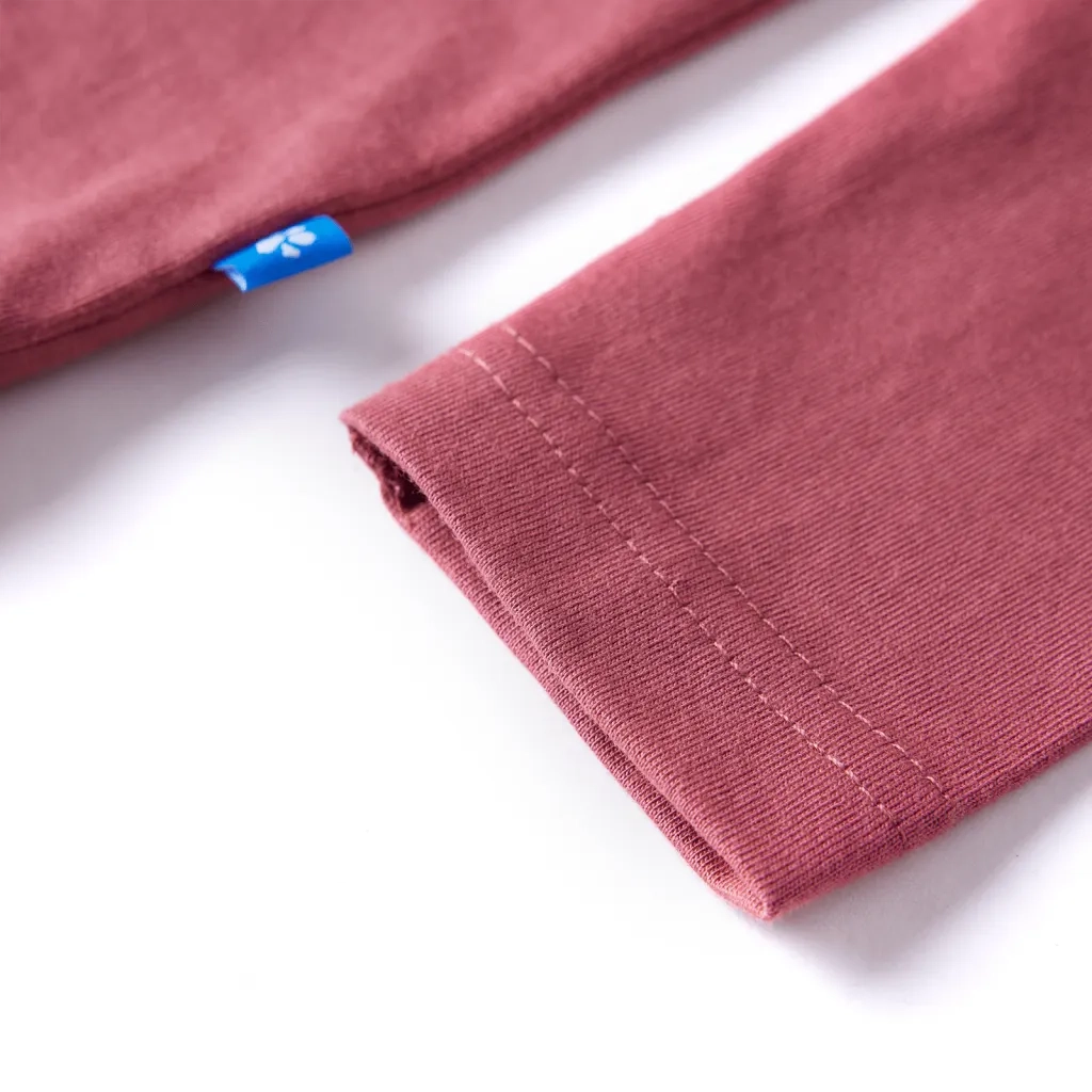 Maglietta da Bambino a Maniche Lunghe Rosso Scuro 128 12867