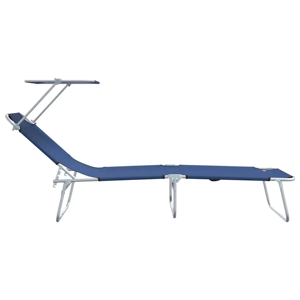 Lettino da sole 2 pcs Blu 58 x 188 x 77cm Poliestere 42003059