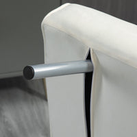 Poltrona Letto Singolo Trasformabile 65x69x82 cm in Tessuto Beige