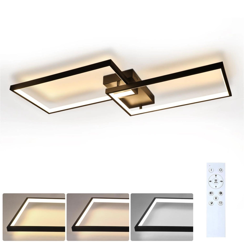 ZMH Lampada da soffitto a LED con telecomando - Lampada da camera da letto in metallo