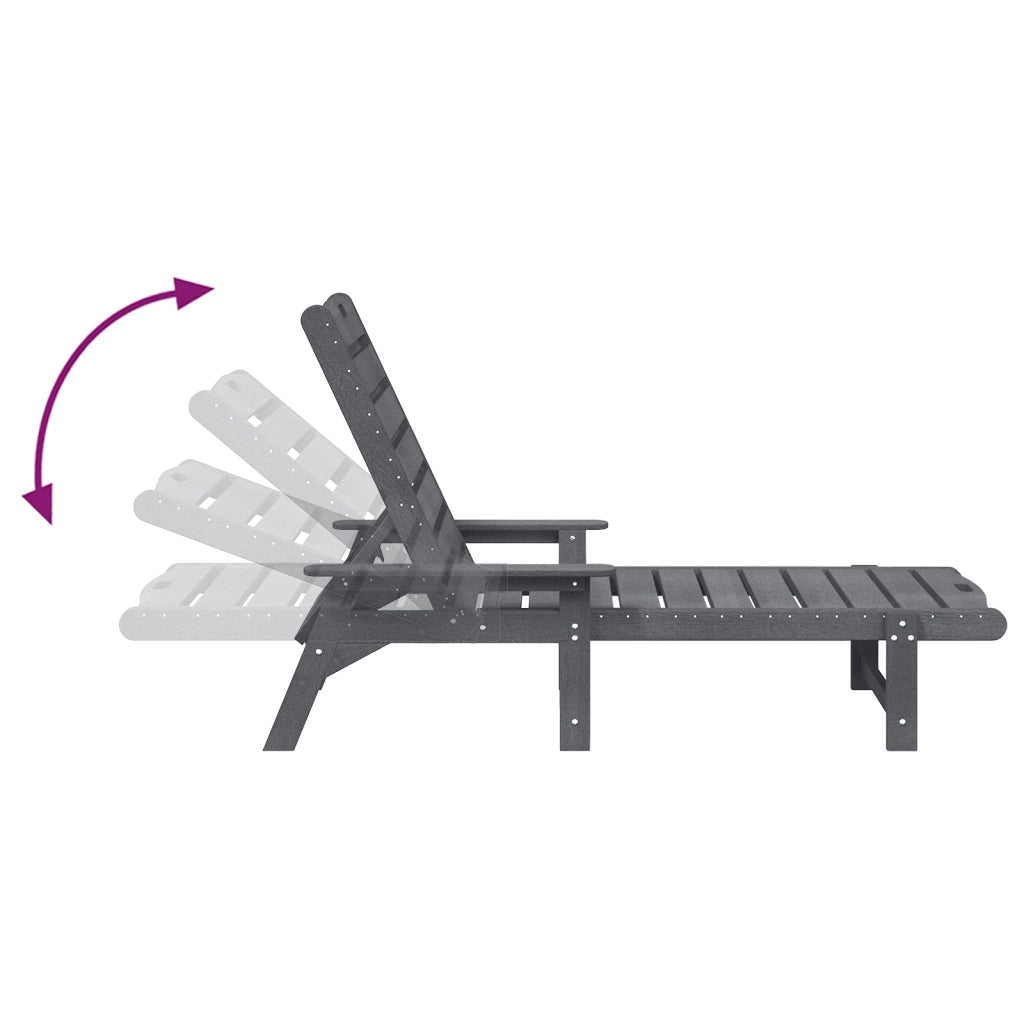Set Lounge da Giardino 3 Pezzi  Grigio Chiaro HDPE