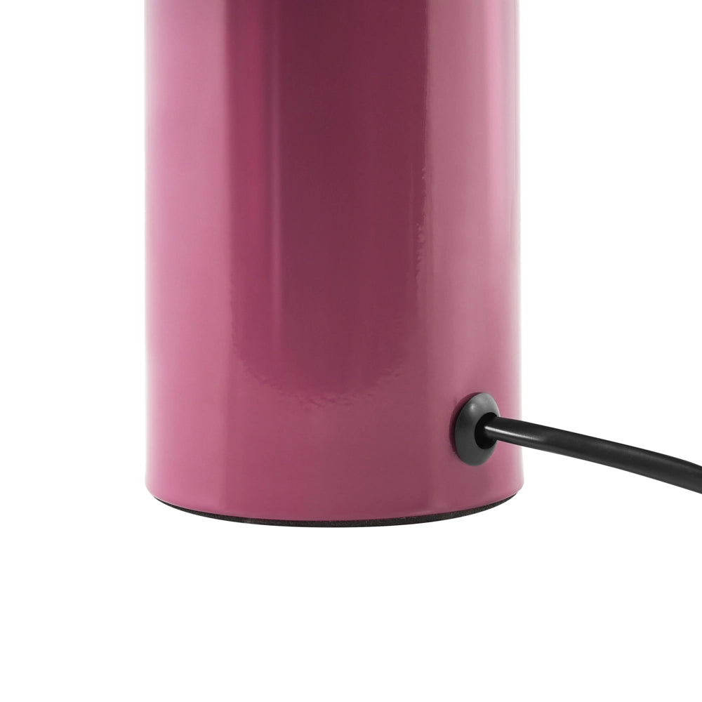 Lampada da tavolo bordeaux con base in metallo e ferro 22 cm luce singola design moderno accessori per la casa