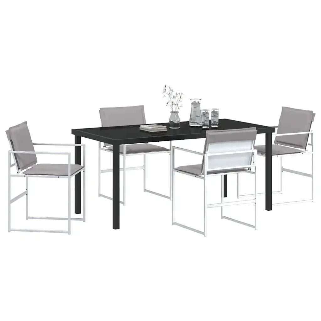 Set da Pranzo per Giardino 5 pcs Bianco 3379337