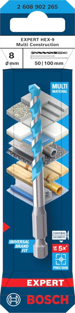 Bosch PUNTA UNIVERSALE ESPERT HEX-9 MULTI CONSTRUCTION  Ø mm. 8x U 50/T 100