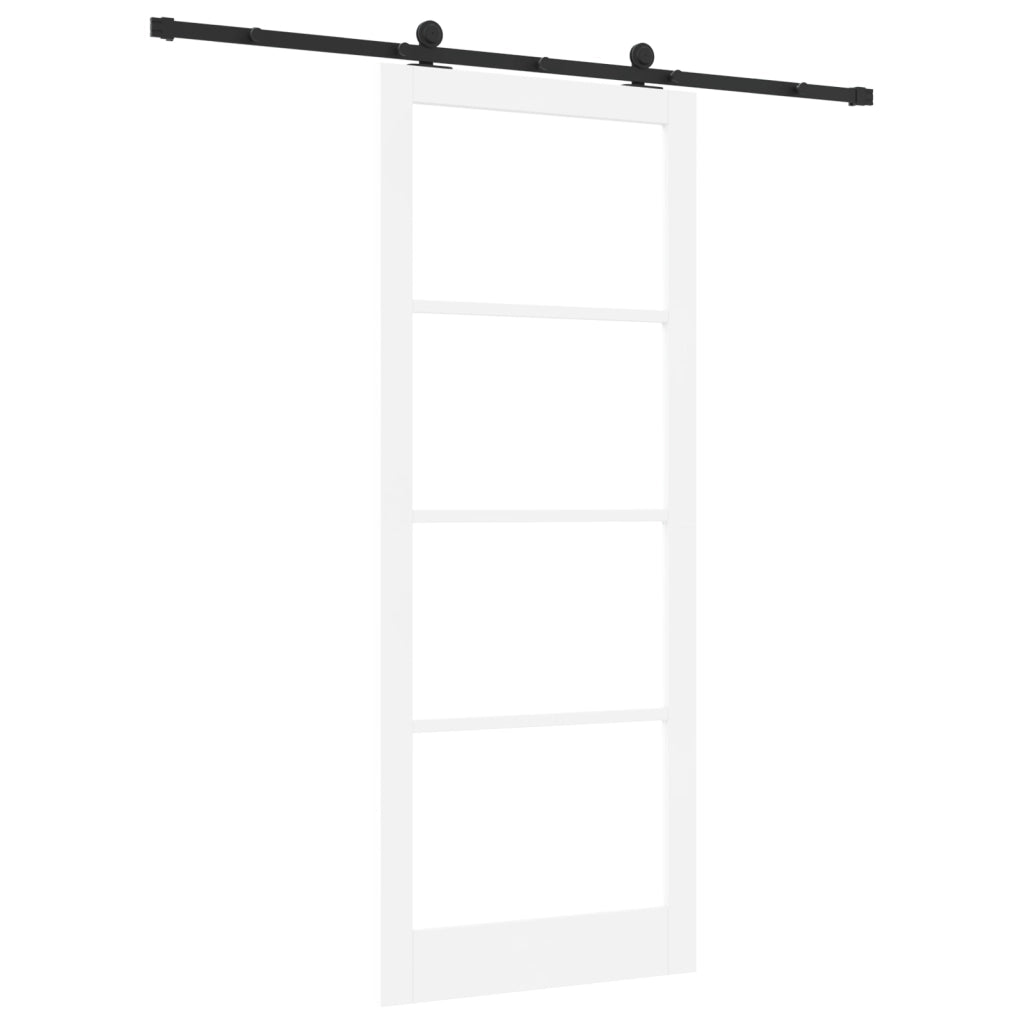 porta scorrevole  con kit di hardware 'ORKDAL'Bianco 93x232 cm