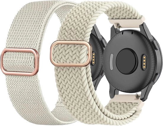 Cinture elastiche in nylon premium per Venu - Pacchetto da 2 - Adatto per donne e uomini - Compatibile con Venu Sq, Venu Sq 2, Venu 2 Plus - Design da corsa - Flessibili e resistenti - Nero/Grigio.