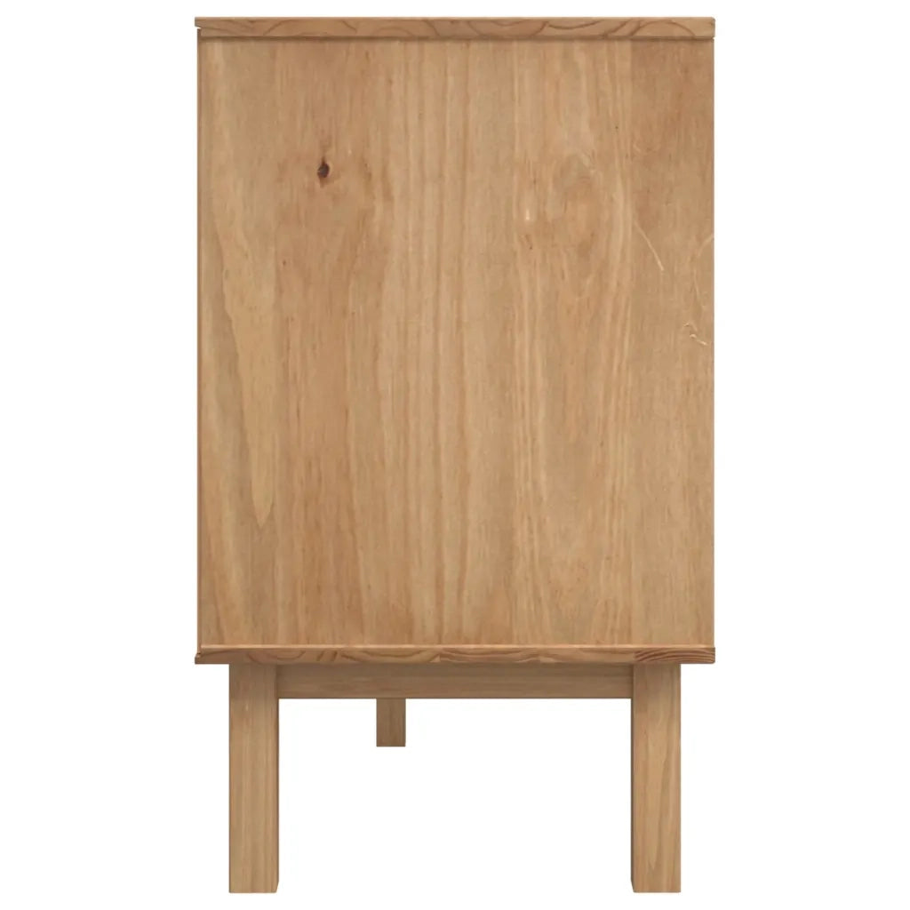 Credenza Marrone e Bianca 114x43x73,5 cm Legno Massello di Pino cod mxl 15346