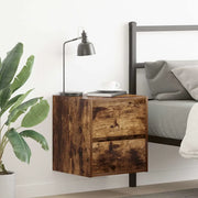 Comodino a Muro Rovere Fumo 38x34x40 cm 861255