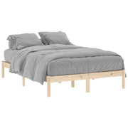Letto matrimoniale | Letto per adulti | Giroletto senza Materasso 135x190 cm in Legno di Pino Full