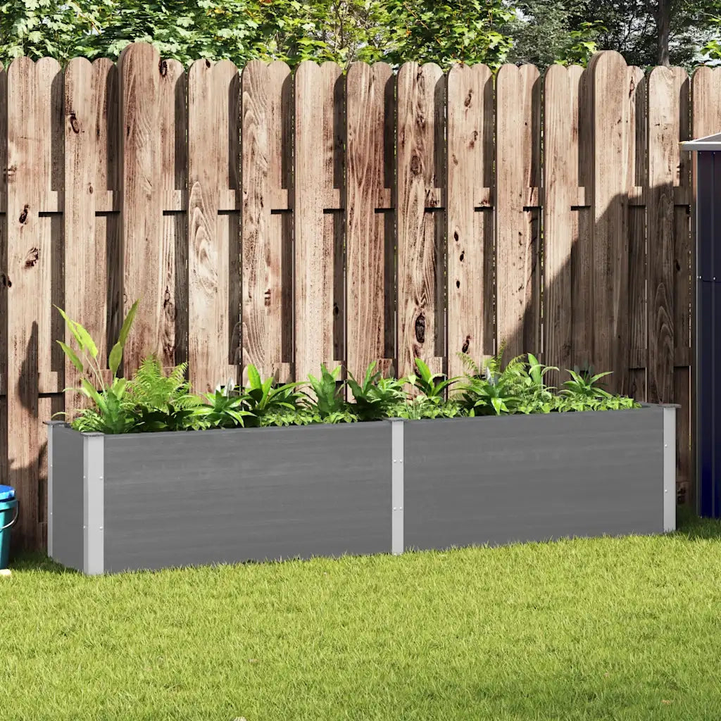 Letto Rialzato da Giardino 250x50x54 cm in WPC Grigio