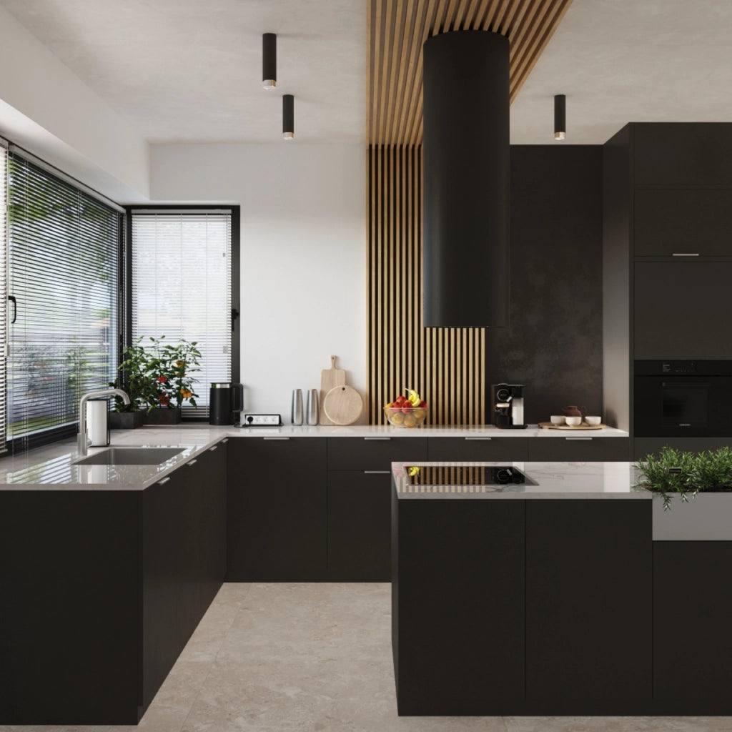 Spot soffitto moderno OSCURO nero/cromo GU10 10W PureLume
