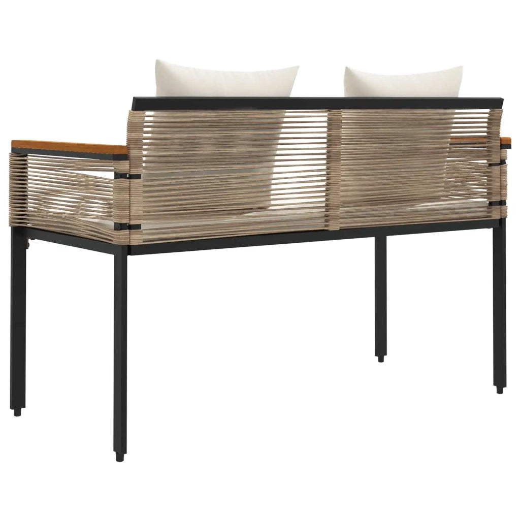 Panchina da esterno Beige e Bianco Crema 117 x 54 x 74.5 cm