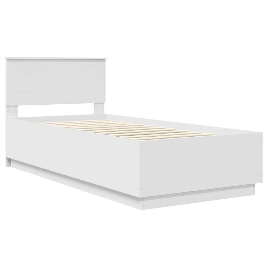 Struttura del letto Bianco 70 x 190 cm Legno multistrato