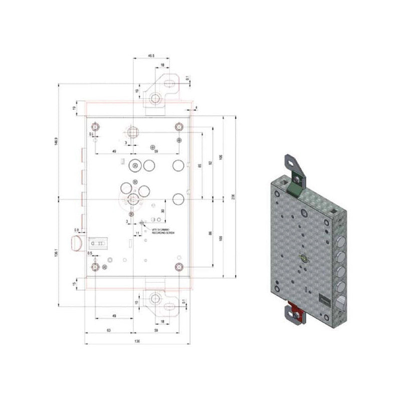 Serratura Sic.Triplice Dx Dm 8100Cer/63/28 Potent
