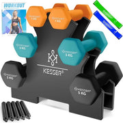 Halter con Pesi Corti e Base Standard per Fitness a Casa - Ergonomico e Antiscivolo
