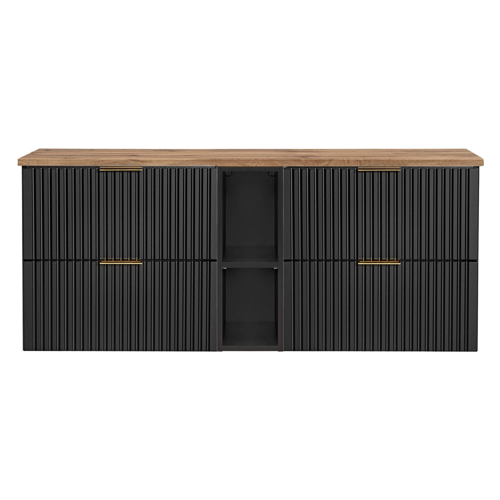 Set mobili bagno 140 cm Adel Black 140 cm