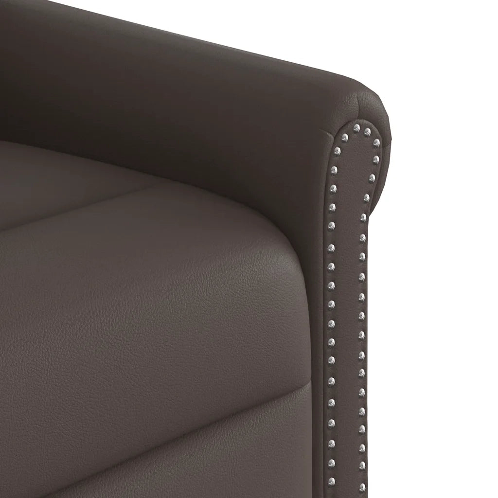 Poltrona Massaggiante Reclinabile Elettrica Marrone Similpelle 3303417