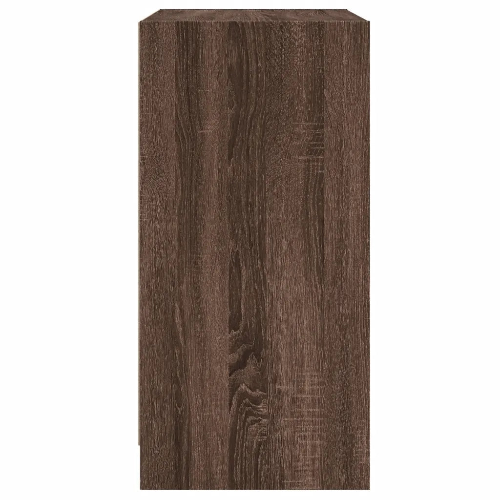 Mobile con Ante in Vetro Rovere Marrone 68x37x75,5 cm 836384