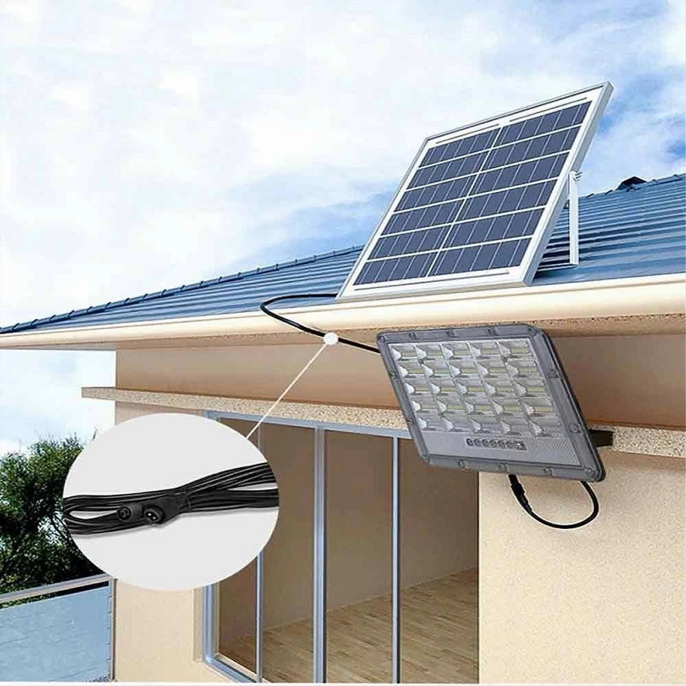 Trade Shop - Faro Led Pannello Solare 300w Luce Fredda Telecomando Indicatore Carica Tk08-300w -