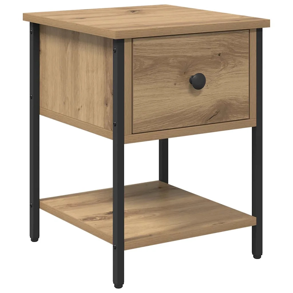 Comodino Rovere artigianale 34 x 35,5 x 45 cm Legno multistrato
