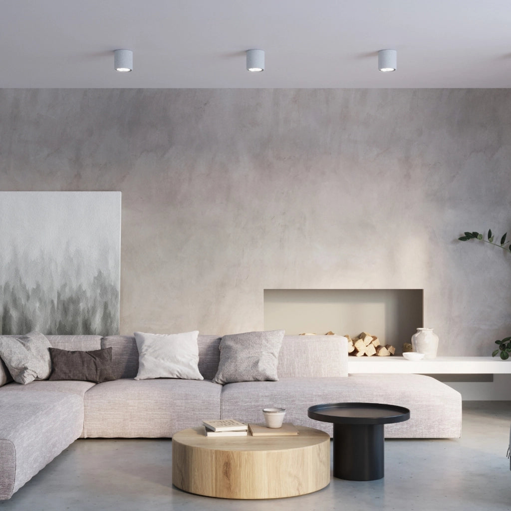 Faretto da soffitto DORINO 140 cemento grigio GU10