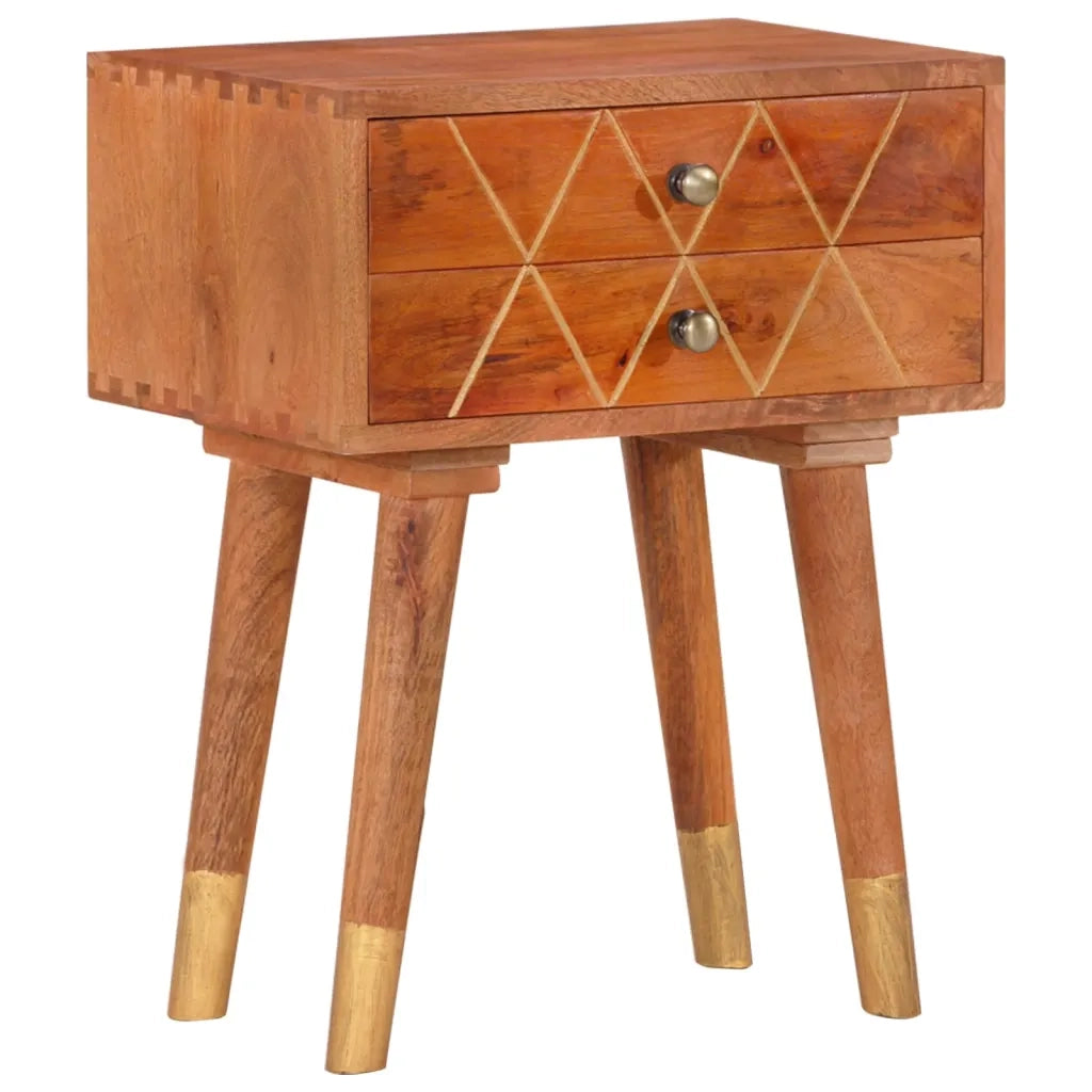 Comodino 40x30x58 cm in Legno Massello di Mango cod mxl 66040