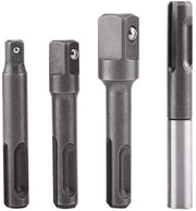 Adattatore SDS Plus interno 1/4 pollice con angolo interno per zoccolo e prolunga per foratura.