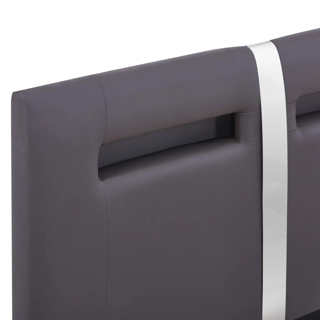 Giroletto con LED senza Materasso-Struttura Letto Grigio in Similpelle 90x200cm 835526