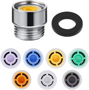 Set di 7 regolatori di flusso per docce, adattatore per risparmio d'acqua: Regolatore di flusso - 1/2 pollice regolatore di flusso, valvola regolatrice per doccetta fissa e doccia manuale 1,2/1,5/1,8/2/2,2/2,5 GPM