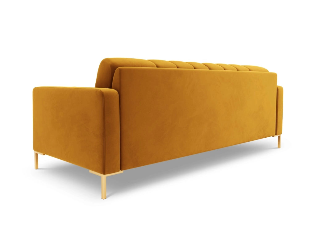 Cosmopolitan Design - Divano "Bali" 3 posti in velluto giallo 