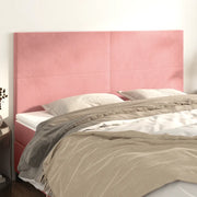 Testiera-Testata-Testiera Decorativa Rosa 160x5x118/128 cm Velluto 444784