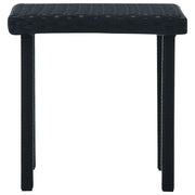 Tavolino da Tè da Giardino Nero 40x40x40 cm in Polyrattan 48561