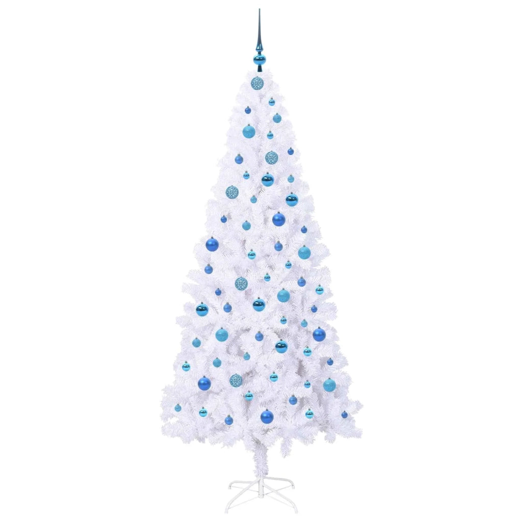 Albero di Natale | Decorazioni natalizie artificiale Bianco 210 cm PVC e Acciaio