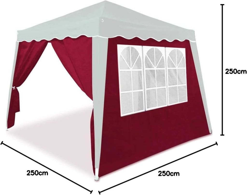 2x Pareti Laterali per Gazebo Capri 3x3m Idrorepellente Pannelli per Padiglione Giardino