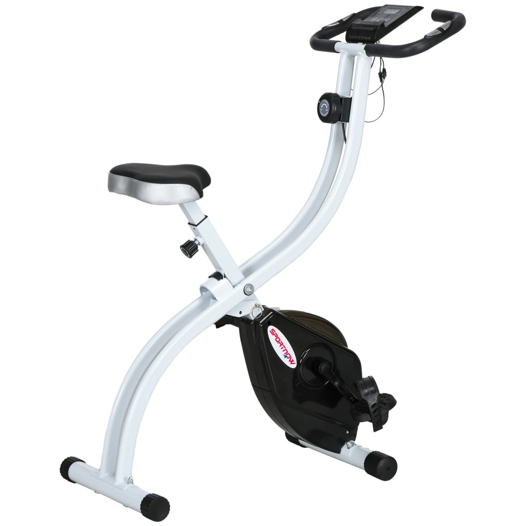 Cyclette Pieghevole Magnetica 8 Livelli ¨C zephmum ¨C Nero Acciaio 97x43x110 cm