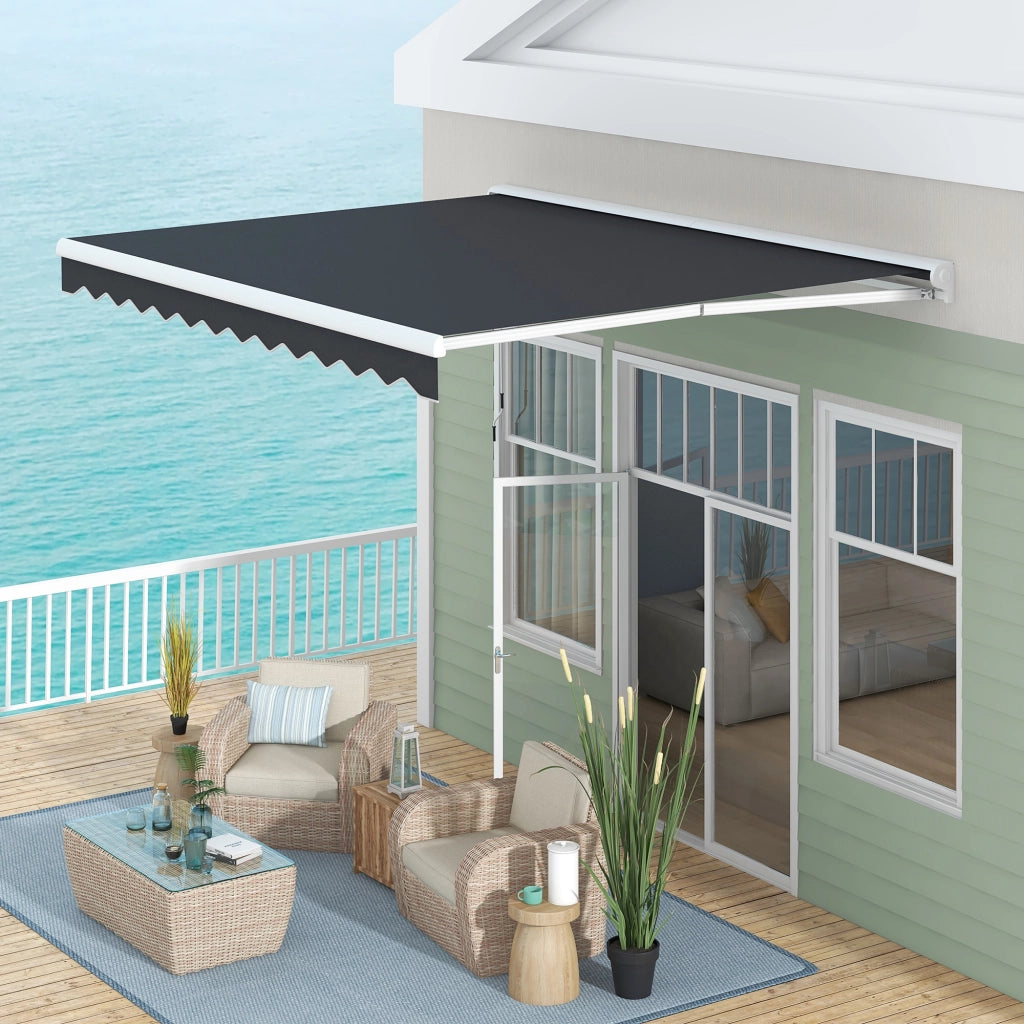 Tenda da sole elettrica semicassone con telecomando ¨C Xylo ¨C Alluminio grigio 4x3m