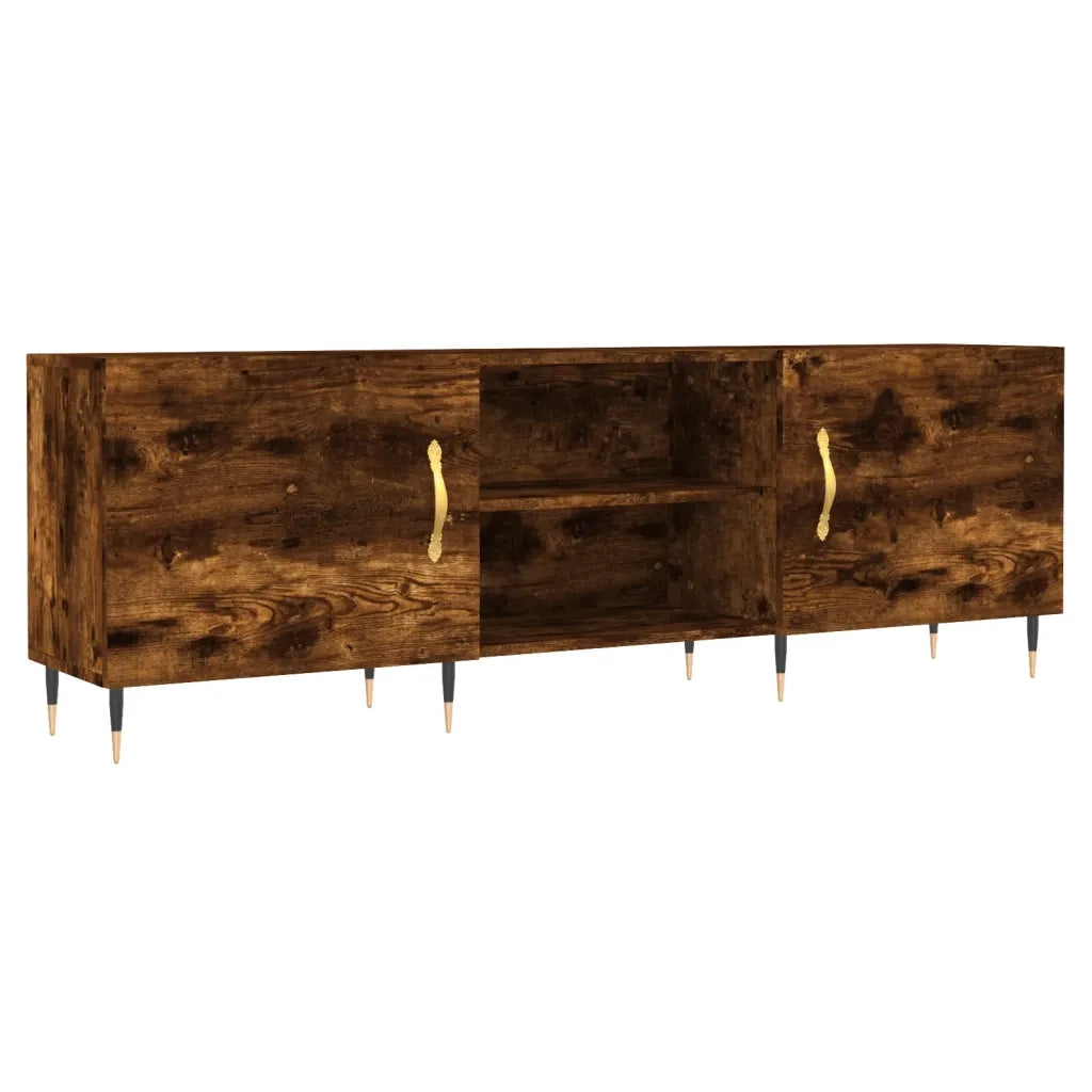 Mobile Porta TV Rovere Fumo 150x30x50 cm in Legno Multistrato 829081