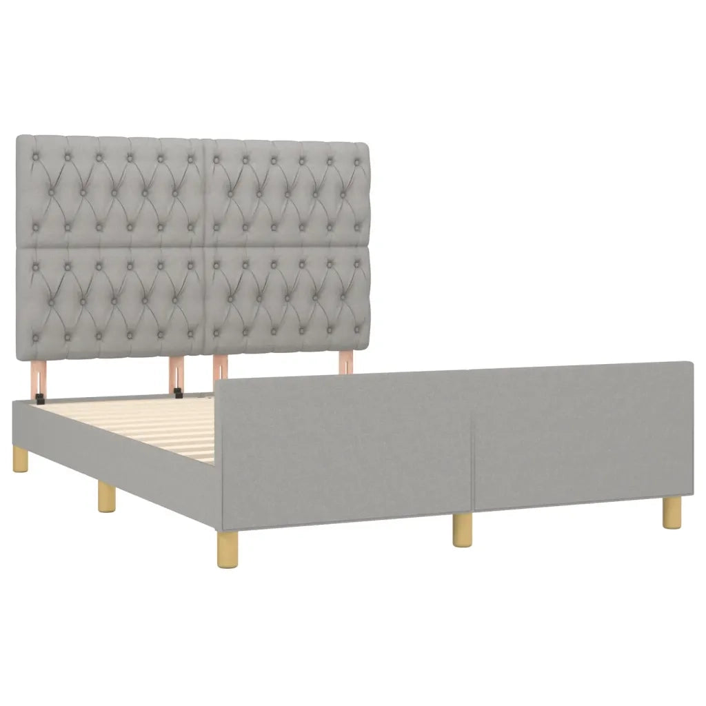 Giroletto senza Materasso Grigio Chiaro 140x190 cm Tessuto 3125292
