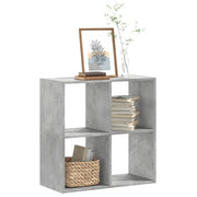 Libreria-Scaffale per Libri-Mobile di Stoccaggio Grigio Cemento 68,5x32x68,5 cm in Legno Multistrato
