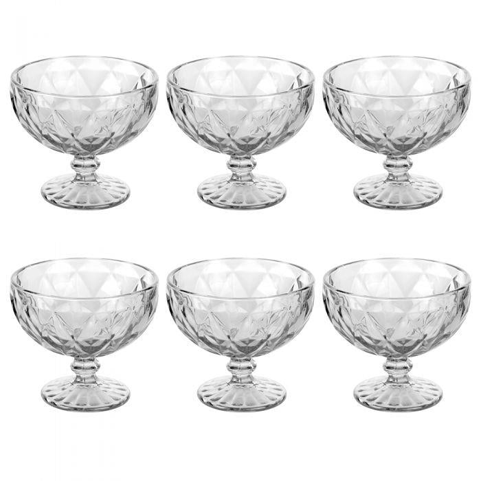 SET 6 COPPE GELATO 400 ML TRASPARENTE ELIZABETH