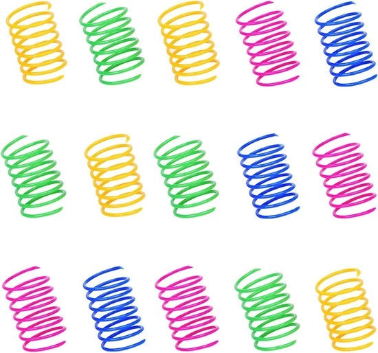 100 pezzi di spire plastic colorate per gatti e gattini (colore casuale)