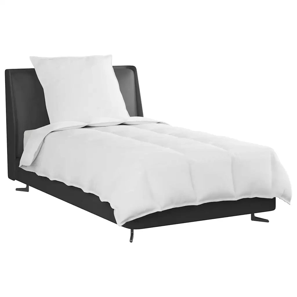 vidaXL Set di piumini con cuscino 2 pcs Bianco 135 x 220 cm Piume