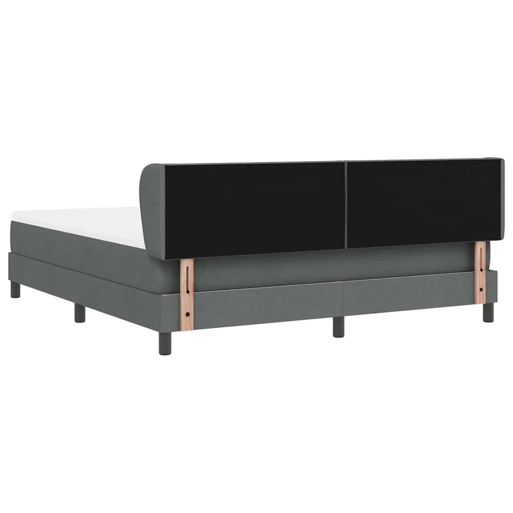 Letto a molle con testiera Grigio scuro 180 x 200 cm Tessuto 3340102
