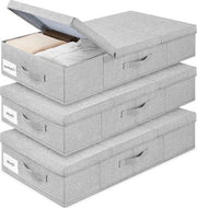 Set di 3 Cassetti da Sotto Letto - Inclusi Maniglie - Risparmio di Spazio