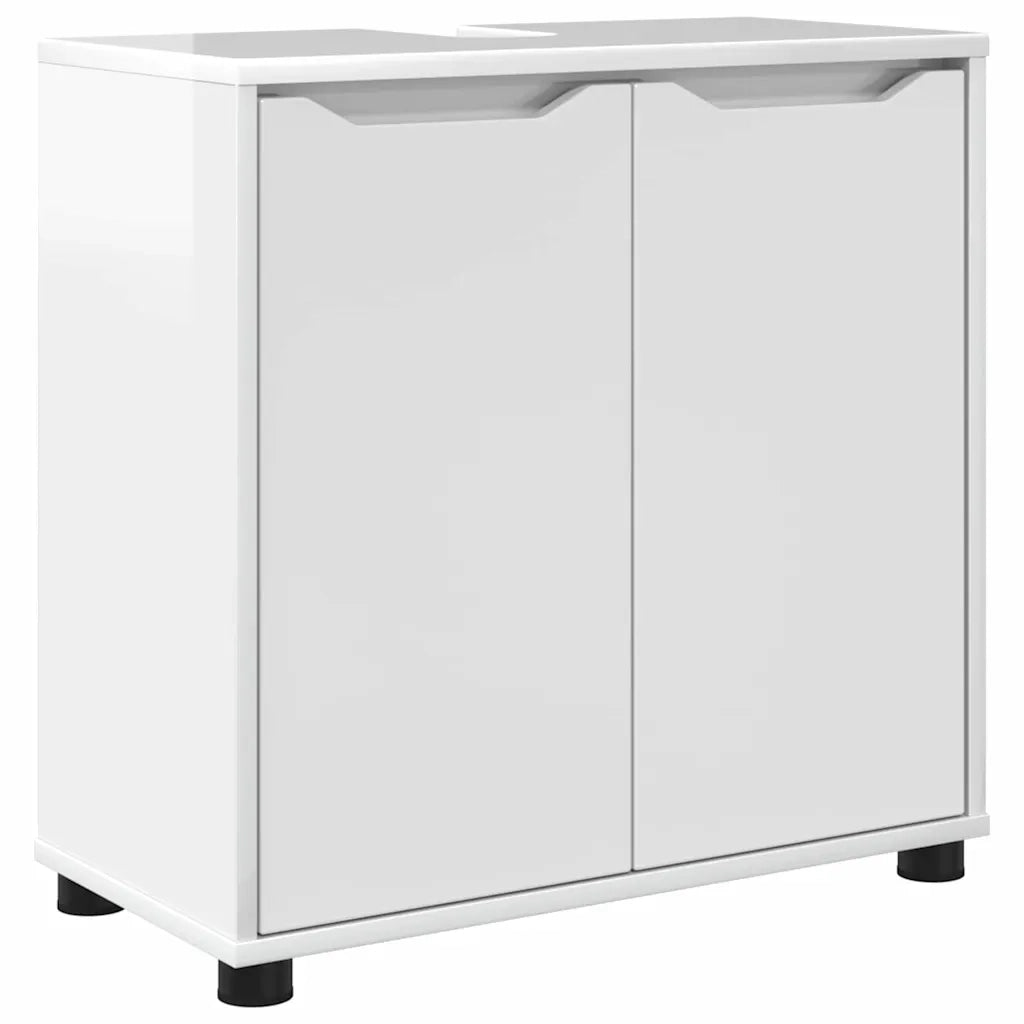 Mobile per lavabo da bagno Bianco Lucido 60 x 30 x 60 cm