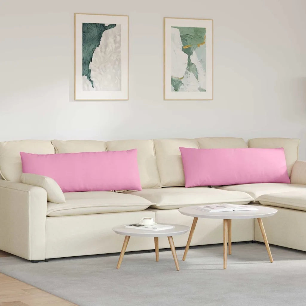 Cuscini da Divano 2 pcs Rosa 120 x 40 cm Tessuto