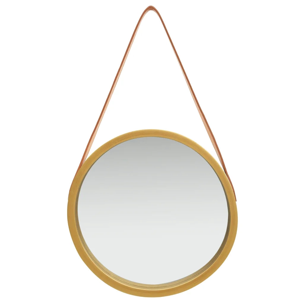 Specchio da Parete con Cinghia 40 cm Oro 320361