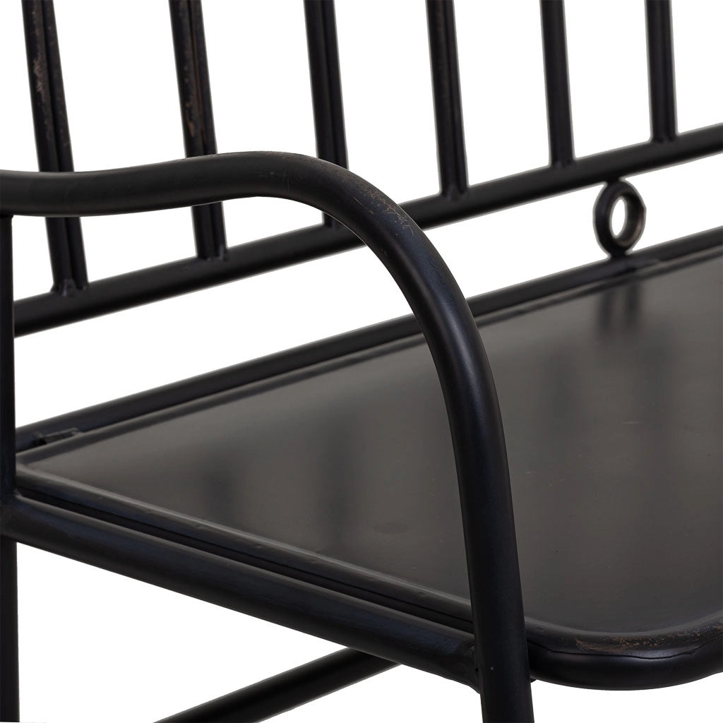 Sgabello in metallo nero 118x56x98h