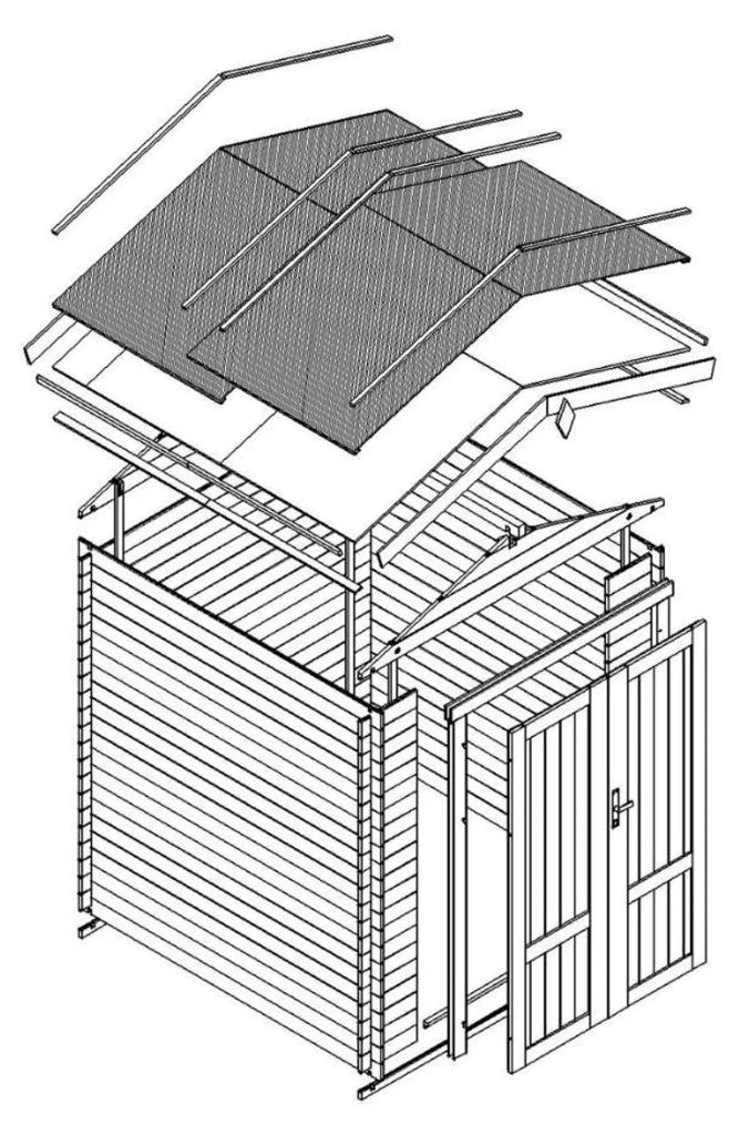 Casetta da Giardino in Legno 2,82 m² TIMBELA M320F1