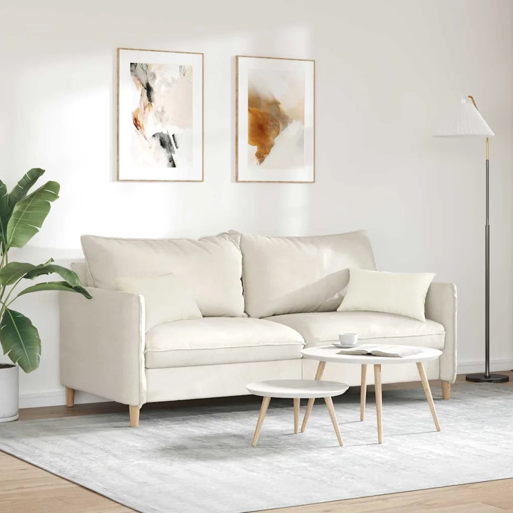 Cuscini da Divano 2 pcs Crema 50 x 30 cm Tessuto in Cords